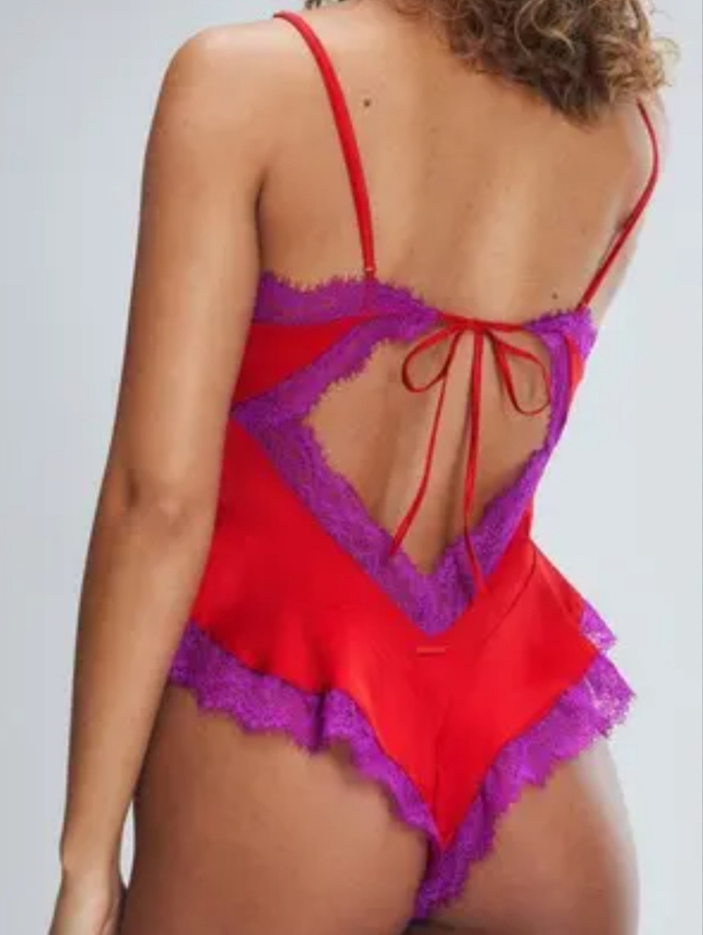 Savage X Fenty Nite Shade Lace Trim Sleep Teddy Intimates